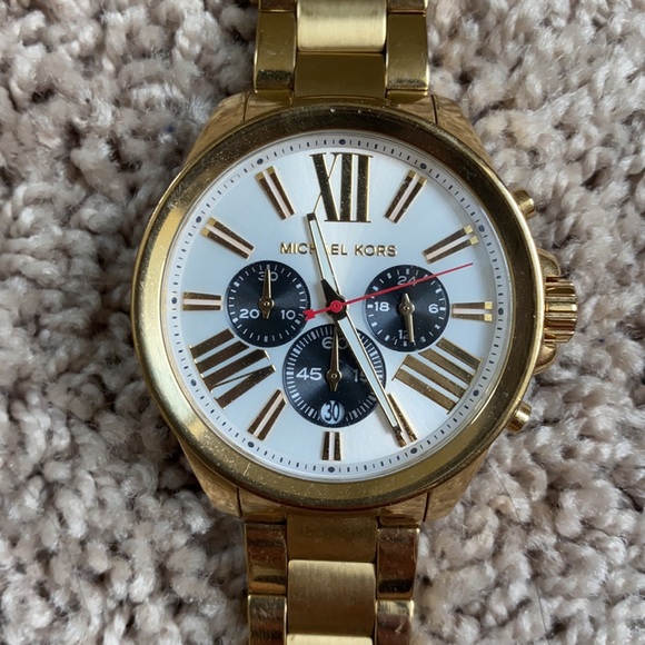 Women’s Michael Kors Oversized Gold Watch main image 2